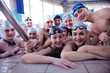 Photo: happy teen group at swimming pool happy teen group at swimming pool
