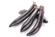 Photo: eggplant or aubergine vegetable on white background eggplant or aubergine vegetable on white background