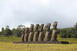 Seven moai platform, Eastern Island, Chile