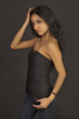 Beautiful exotic young woman long hair