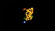 Digital timer countdown on UPS device, normal voltage.