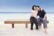 Photo: Romantic couple at beach Romantic couple at beach