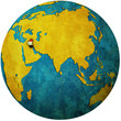 iraq on globe map