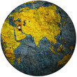 iraq on globe map