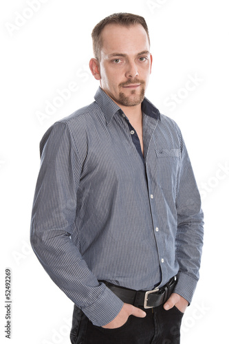 Photo: Portrait junger Mann isoliert Portrait junger Mann isoliert