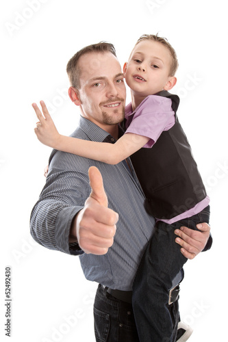 Photo: Allein erziehender Vater mit seinem Sohn Allein erziehender Vater mit seinem Sohn