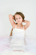 The beautiful girl with long hair