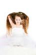 The beautiful girl with long hair
