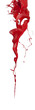 splashes of red paint isolated on white background