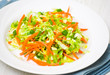 fresh vegetables salad with cabbage and carrot