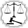 Symbols of Justice - scales and hammer
