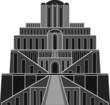 Stencil of ziggurat
