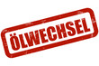 Grunge Stempel rot ÖLWECHSEL