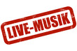 Grunge Stempel rot LIVE-MUSIK