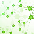 Futuristic dna, abstract molecule, cell illustration
