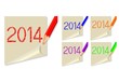 Post-it with the new year, 2014