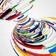 Futuristic abstract shape illustration, technology background