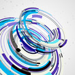 Futuristic abstract shape illustration, technology background