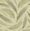 Grey seamless vintage background with plumes