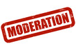 Grunge Stempel rot MODERATION