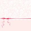lace background and pink ribbon