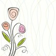 Floral Background with roses. Romantic card.