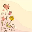 Floral Background with roses. Romantic card.