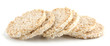 Corn crackers isolated on white background