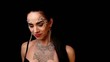 Portrait of a beautiful girl make-up, body art