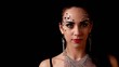 Portrait of a beautiful girl make-up, body art