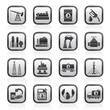 Petrol and oil industry icons - vector icon set