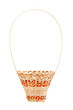 The wattled basket is isolated on a white background