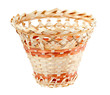 The wattled basket is isolated on a white background