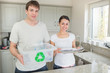Couple recycling