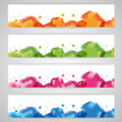 Colorful watercolors set