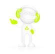 3D vector robot in various poses