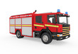 Fire Truck Isolated on White Background
