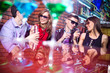 Foto: young company having fun in the night bar young company having fun in the night bar