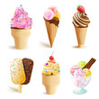 Vecteur : set of ice cream set of ice cream