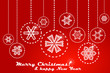 Vector: Merry Christmas snowflakes baubles Merry Christmas snowflakes baubles