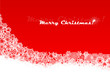 Vector: Red christmas greeting card with snowflakes Red christmas greeting card with snowflakes