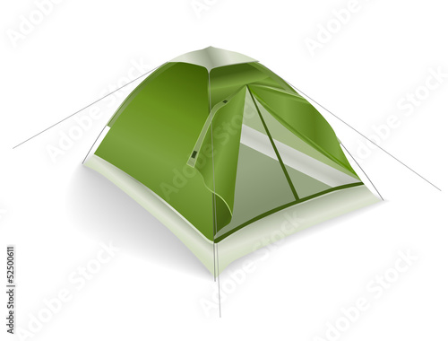 Vector: green tourist tent green tourist tent