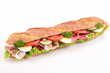 Foto: sandwich with ham,lettuce,cucumber and tomato sandwich with ham,lettuce,cucumber and tomato