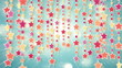 dangling colorful stars loop background