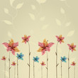 Spring or summer flower greeting card