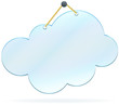 Vector: Pinned glass cloud frame Pinned glass cloud frame