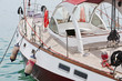cruising yacht at the marina