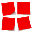 4 Red Stick Notes