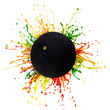 Photo: colorful splash with sport ball colorful splash with sport ball