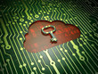 Networking concept: Cloud Whis Key on circuit board background